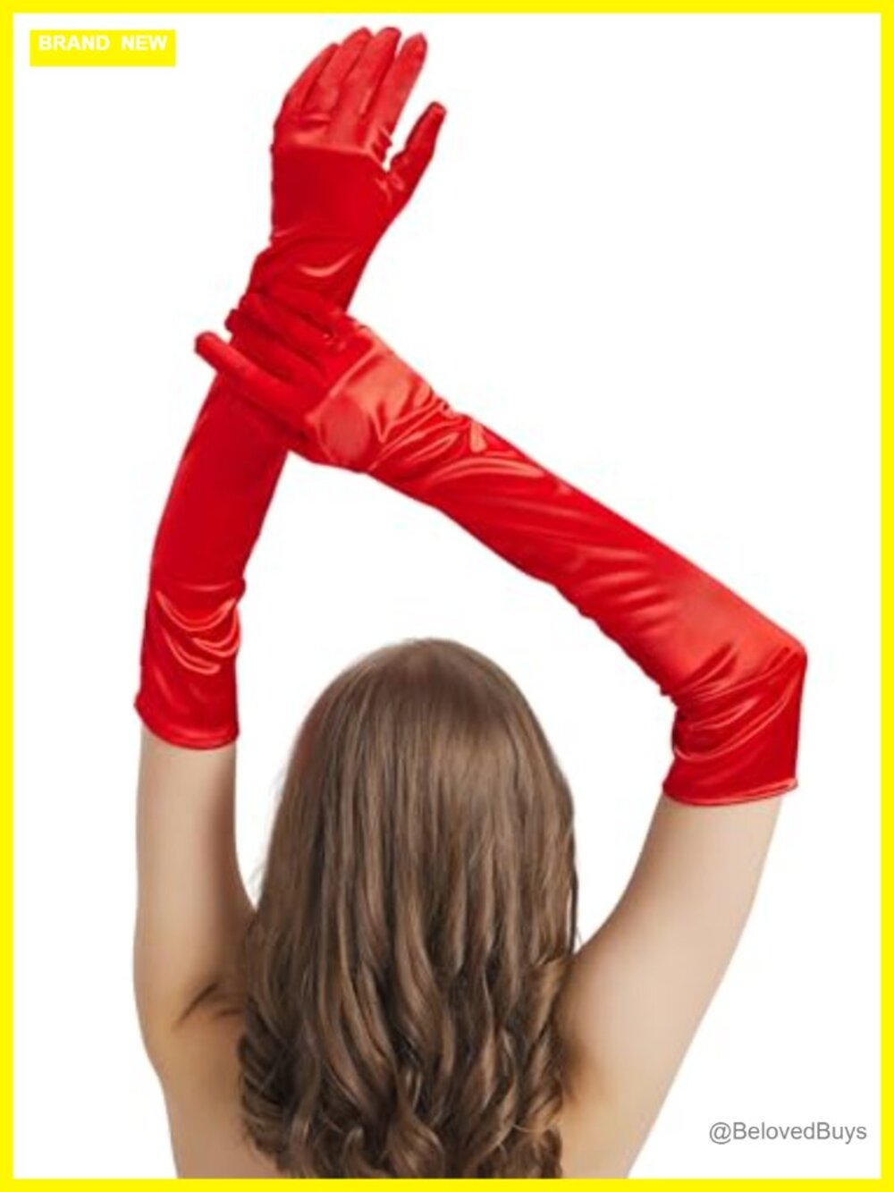 Satin Elbow Length Opera Gloves Full Finger Costume Accessory